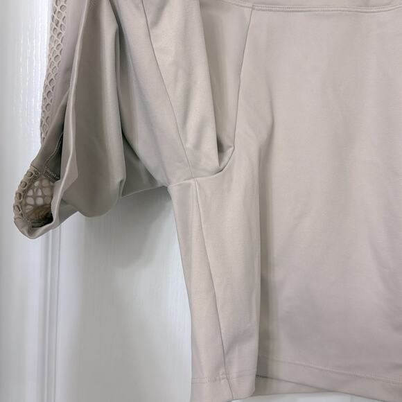Victoria's Secret Sport discontinued cream nude mesh sides shorts size L - Picture 4 of 6